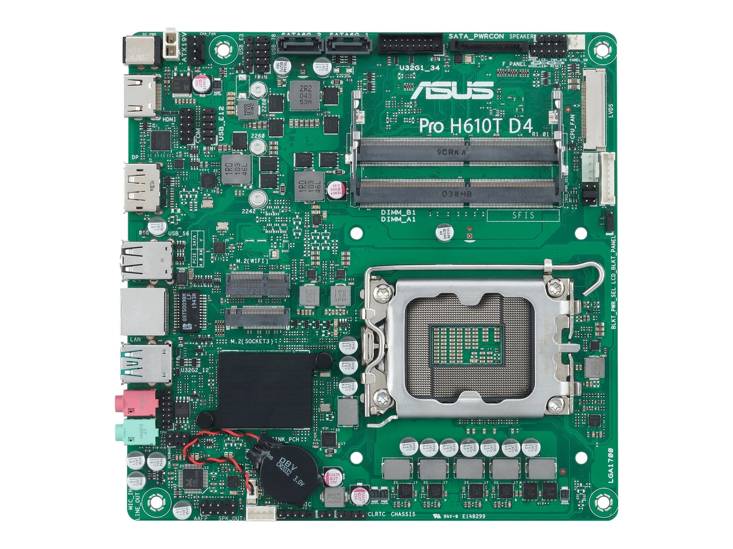 ASUS PRO H610T D4-CSM LGA1700 DDR4 1xHDMI 2.1 1xDP 1xPCIe 2xM.2 2xSATA 4xUSB Thin Mini ITX MB : Points forts et limites