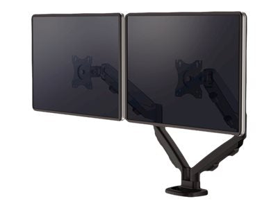 Zoom sur : FELLOWES BRAS ARTICULE DOUBLE ECRAN EPPADUAL NOIR compatible jusqu’à 39 POUCES