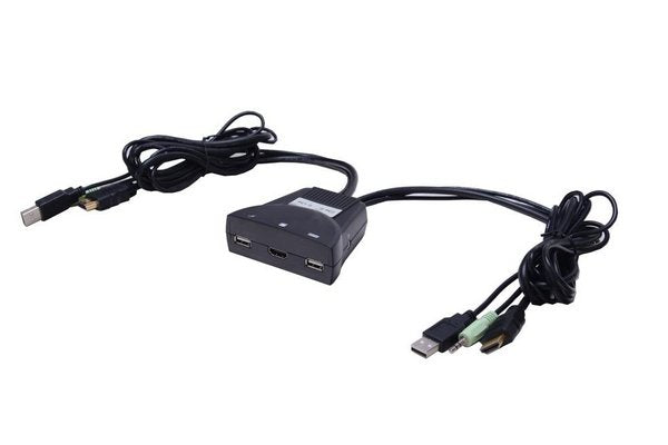 Que penser de DEXLAN KVM Switch HDMI/USB/HP Câbles intégrés 2 ports ?