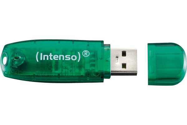 Pourquoi j’adore : INTENSO Clé USB 2.0 Rainbow Line - 8 Go Vert