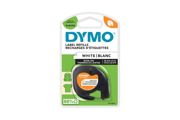 Décortiquons Ruban transfert DYMO vêtement N&B 12mmX2m