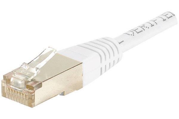 Analyse pratique : Cordon RJ45 catégorie 6 S/FTP blanc - 0,3 m