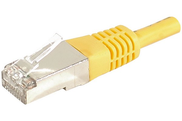 Zoom technique : DEXLAN Cordon RJ45 catégorie 6A F/UTP jaune - 10 m