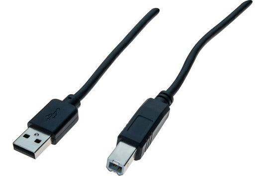 Focus sur Cordon USB 2.0 type A / B noir - 1,8 m
