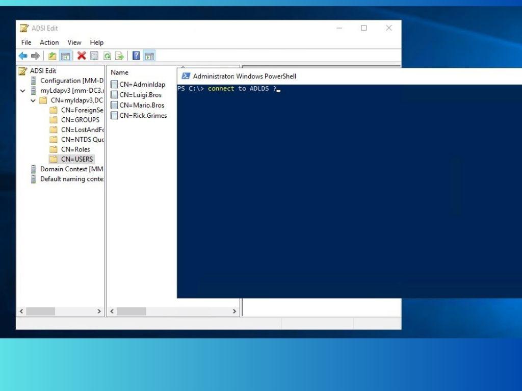 Se connecter à ADLDS via Powershell en SSL – Fibres et Cables