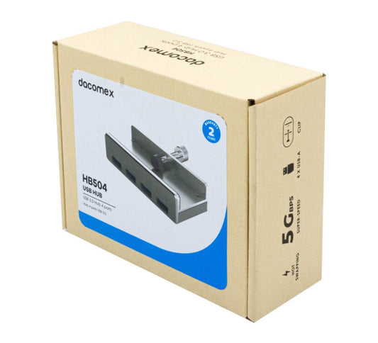DACOMEX HB504 Hub 4 ports clipsable en aluminium USB 3.0