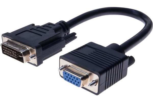 Adaptateur DVI-I m/vga f 15CM