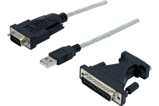 DACOMEX Câble USB série RS-232 DB9+25
