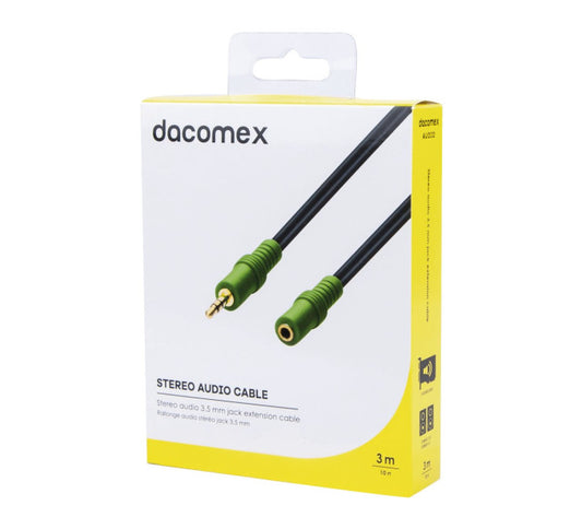 DACOMEX Rallonge audio stéréo jack 3.5 mm - 3 m