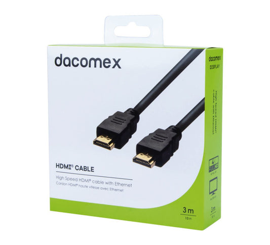 DACOMEX Cordon HDMI haute vitesse avec Ethernet - 3 m