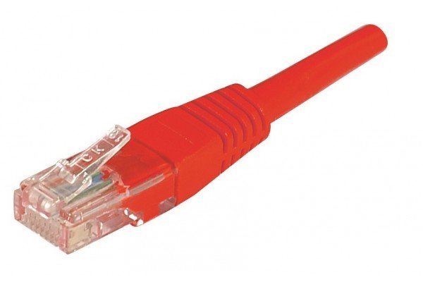 Cordon RJ45 catégorie 6 U/UTP rouge - 0,5 m