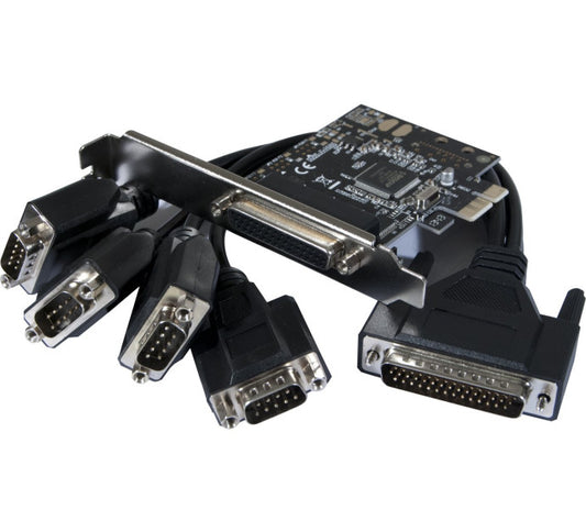 Carte PCI-Express 1X - 4 ports série RS232 Std & Low Profile
