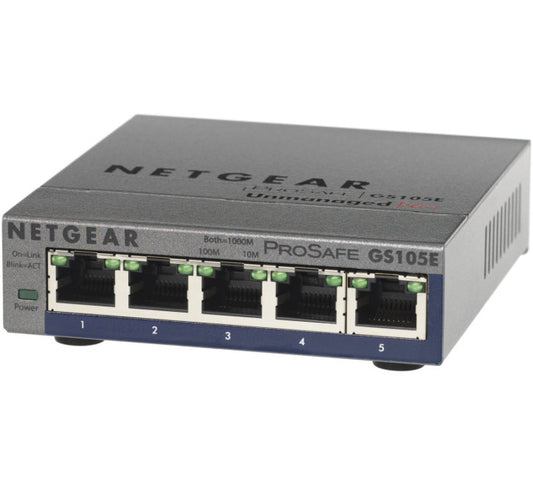 NETGEAR GS105E Switch Prosafe+ 5 ports Gigabit manageable