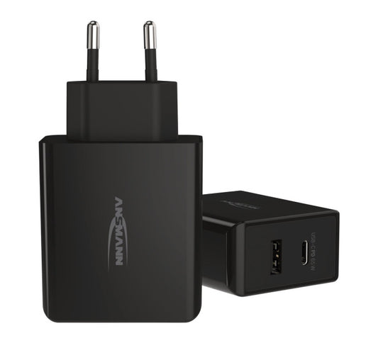 CHARGEUR SECTEUR 2 PORTS USB + TYPE C POWER DELIVERY 65 W