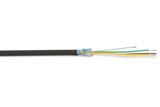 TESCA CALCIA 4022 - Cable multiconducteurs blindé alu 4 x 0,22mm² gaine noire