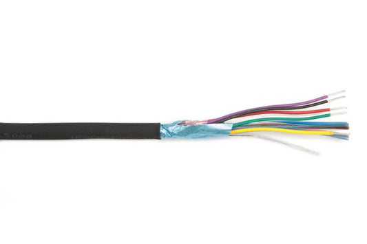 TESCA CALCIA 10022 - Cable multiconducteurs blindé alu 10 x 0,22mm² gaine noire