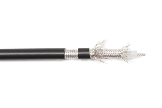 PRESTO - Cable coaxial 75 Ohm Multibrins (0,8/3,7) double tresse diam 6 mm Noir
