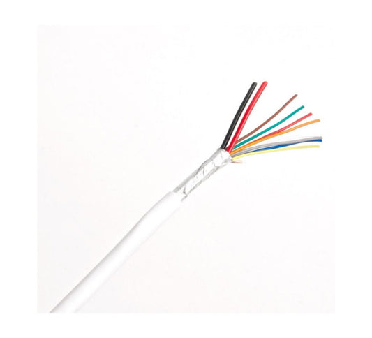 EKIVALAN Câble alarme souple 6x0,22mm² +alim 2x0,75mm² LSZH Eca blanc - 100 m