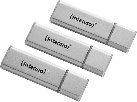 INTENSO Clé USB 2.0 Alu Line - 3 x 32 Go silver