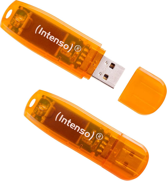 INTENSO Clé USB 2.0 Rainbow Line - Pack de 2 x 64 Go