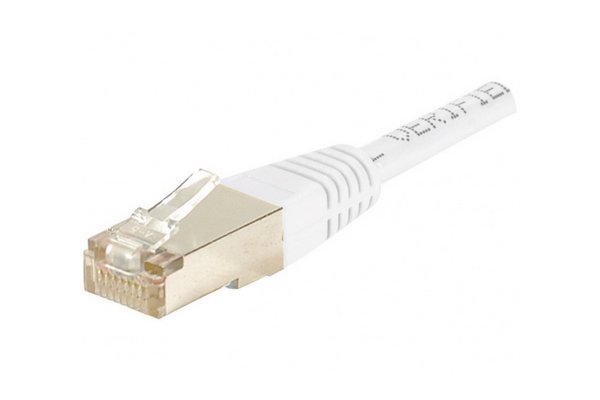 Cordon RJ45 catégorie 6 F/UTP blanc - 0,15 m