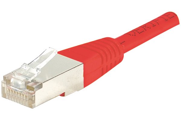 Cordon RJ45 catégorie 6 F/UTP rouge - 0,5 m