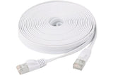 Cordon RJ45 plat catégorie 6 U/FTP snagless blanc - 1 m