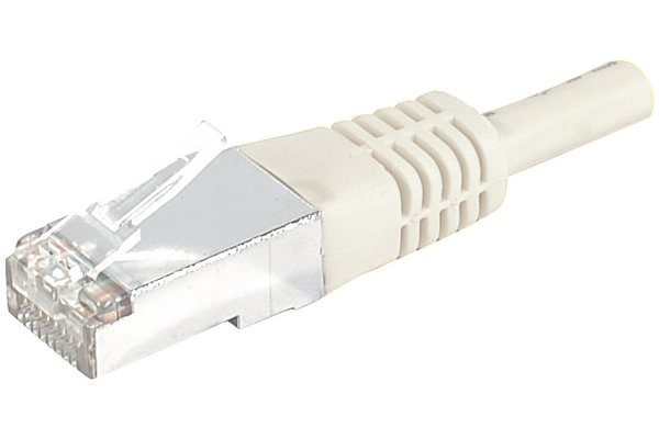 Cordon RJ45 catégorie 6 S/FTP gris - 0,15 m