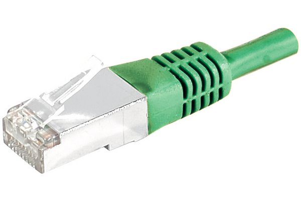 Cordon RJ45 catégorie 6 S/FTP vert - 0,15 m