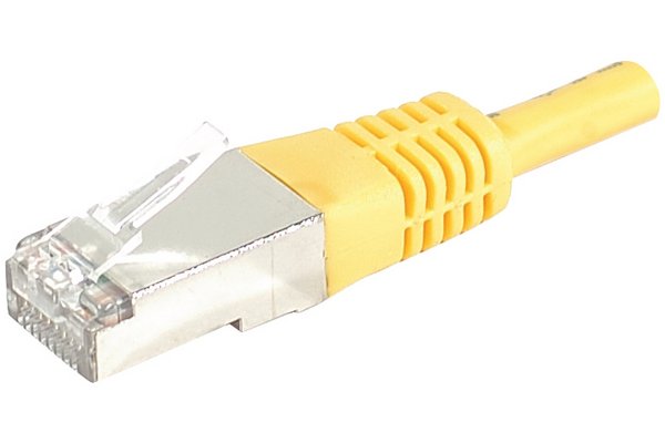 Cordon RJ45 catégorie 6 S/FTP jaune - 10 m