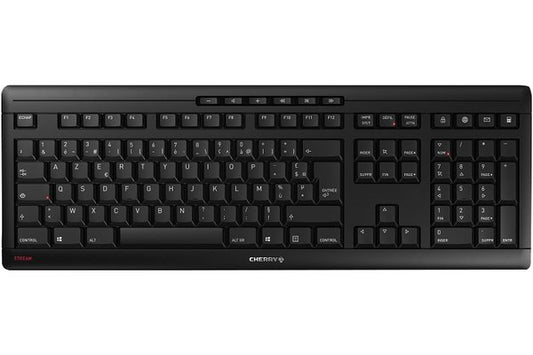 CHERRY Clavier STREAM KEYBOARD WIRELESS noir AZERTY (FR)