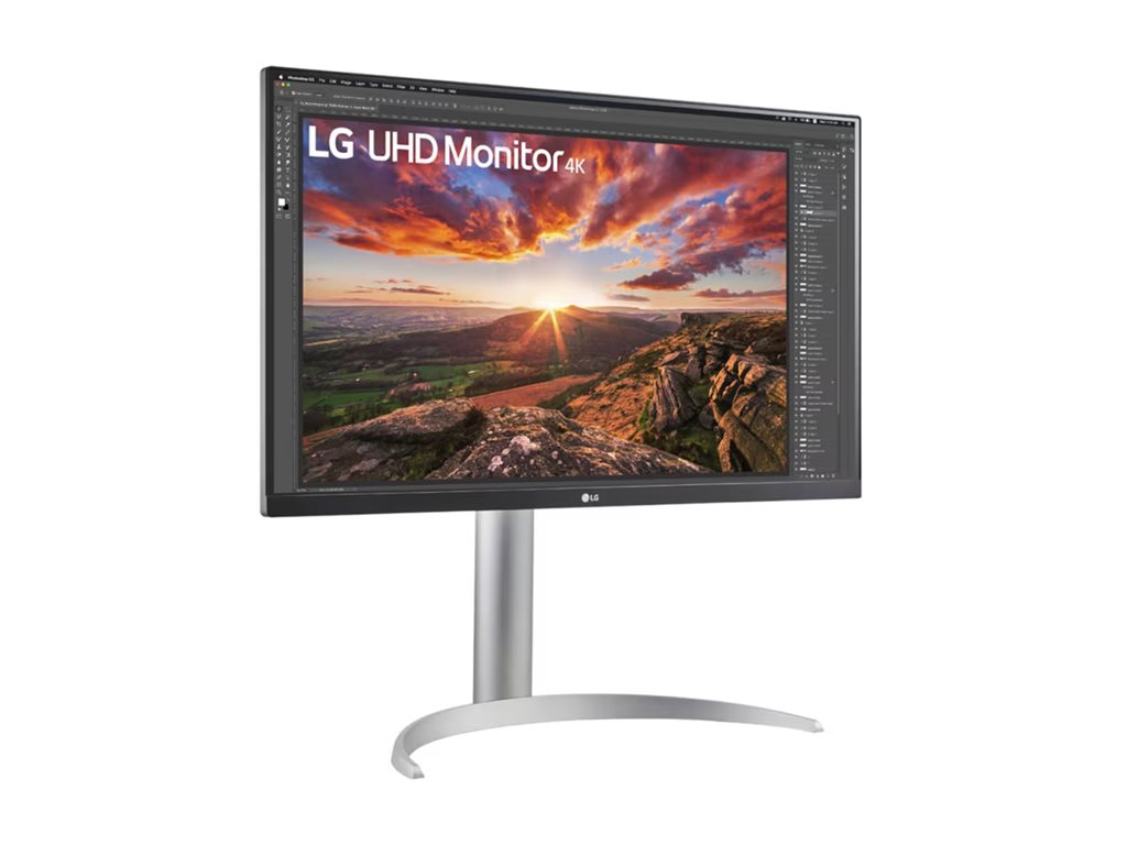 LG  - Ecran LED - 27p - 3840x2160 4K UHD IPS - 5 ms - Inclinable - Hauteur réglable - Pivotant - Garantie 3 ans