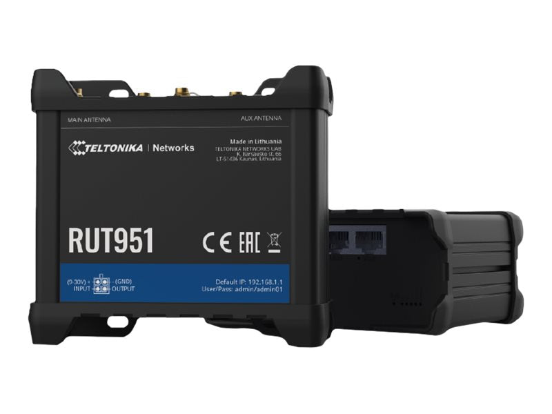 TELTONIKA NETWORKS RUT951 POE+ DUAL SIM eSIM 4G/LTE/3G/2G WiFi Router with PSU EU