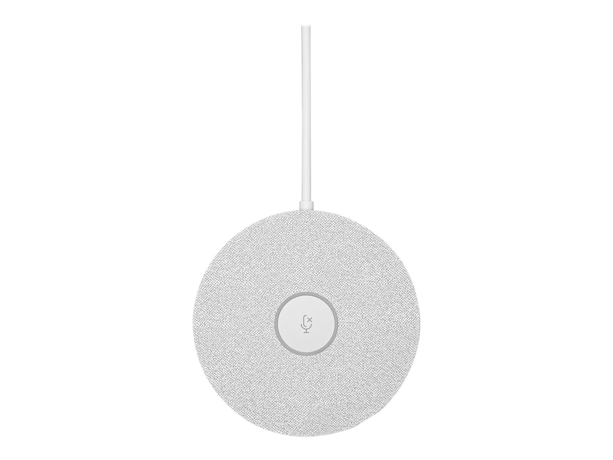 LOGITECH Rally Mic Pod Microphone white Skype Certified Zoom Certified Cisco Webex Certified for Rally Bar Plus Room Solution Large