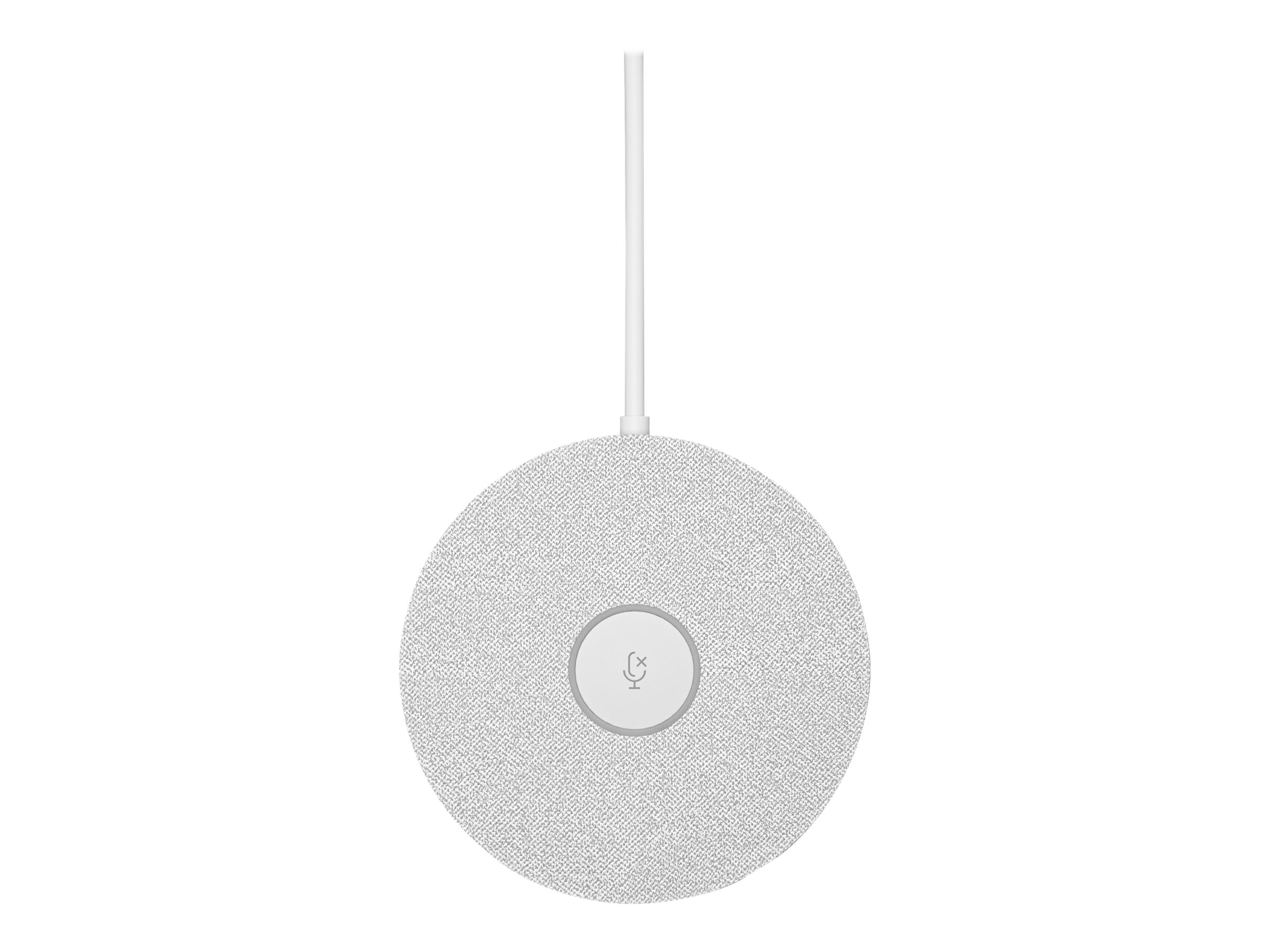 LOGITECH Rally Mic Pod Microphone white Skype Certified Zoom Certified Cisco Webex Certified for Rally Bar Plus Room Solution Large
