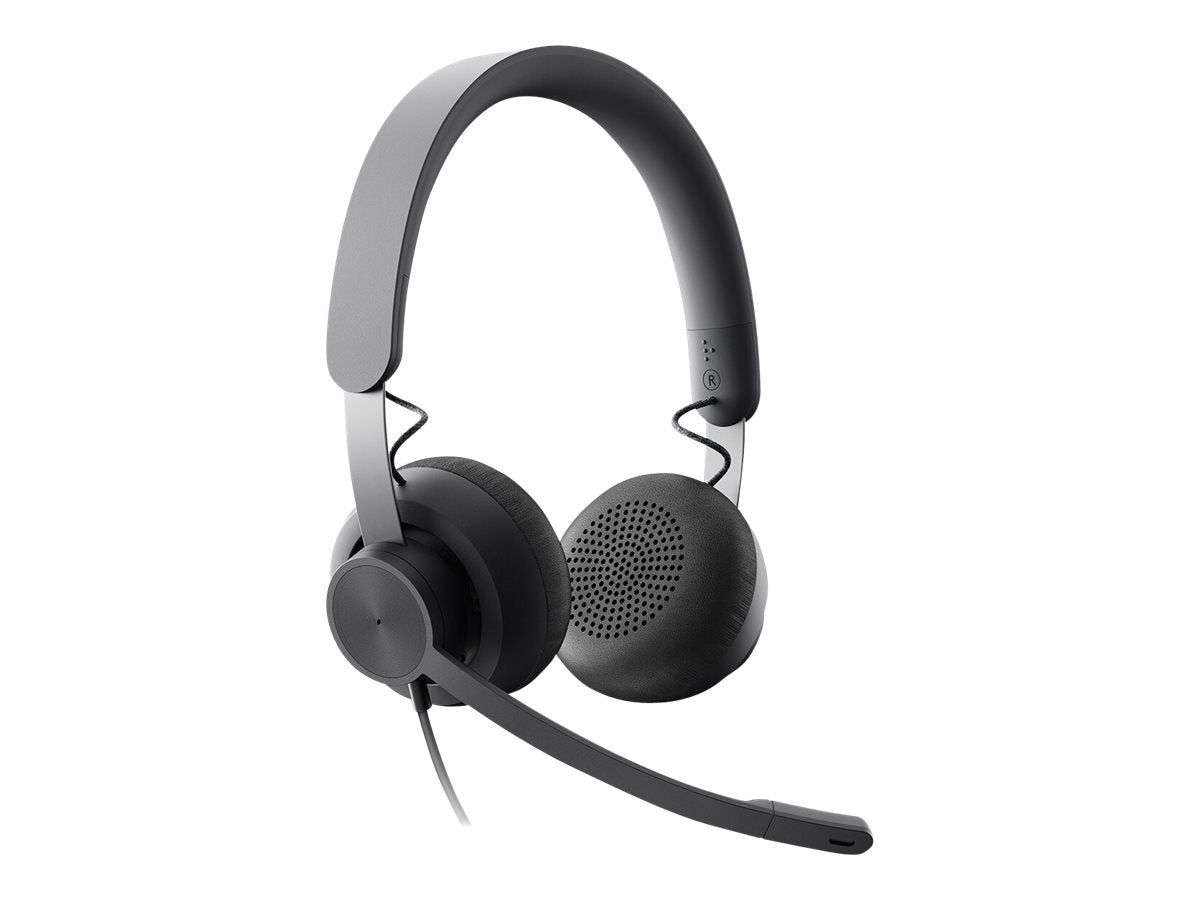 LOGITECH Zone Wired Headset on-ear wired USB-C graphite