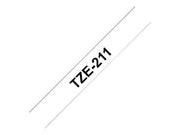 BROTHER P-TOUCH TZE-211 noir sur blanc 6mm