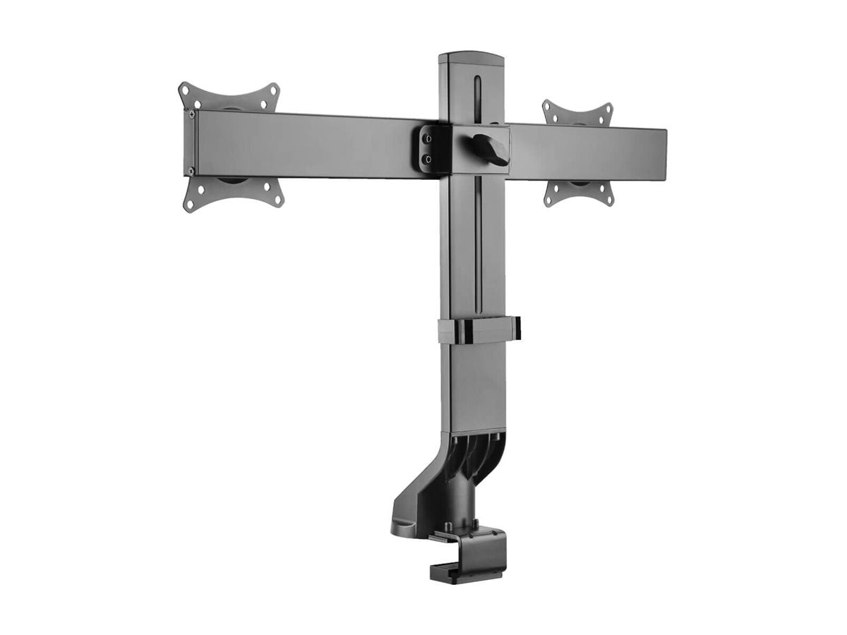 EATON TRIPPLITE Dual-Display Monitor Arm with Desk Clamp and Grommet - Height Adjustable 17p to 27p Monitors