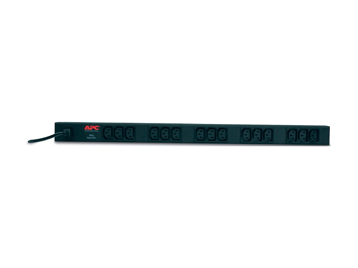 APC Basic Rack-Mount PDU Rack AC 208/230V 2.3 kW input IEC 60320 C14 output connectors 15 power IEC 60320 C13 1.98m cord BK