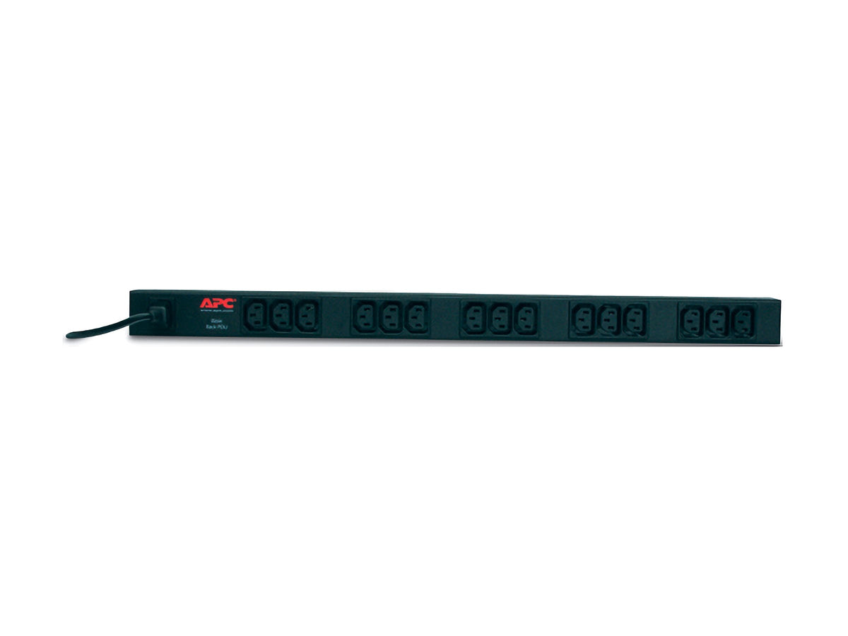 APC Basic Rack-Mount PDU Rack AC 208/230V 2.3 kW input IEC 60320 C14 output connectors 15 power IEC 60320 C13 1.98m cord BK