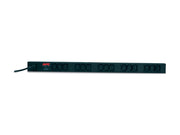 APC Basic Rack-Mount PDU Rack AC 208/230V 2.3 kW input IEC 60320 C14 output connectors 15 power IEC 60320 C13 1.98m cord BK