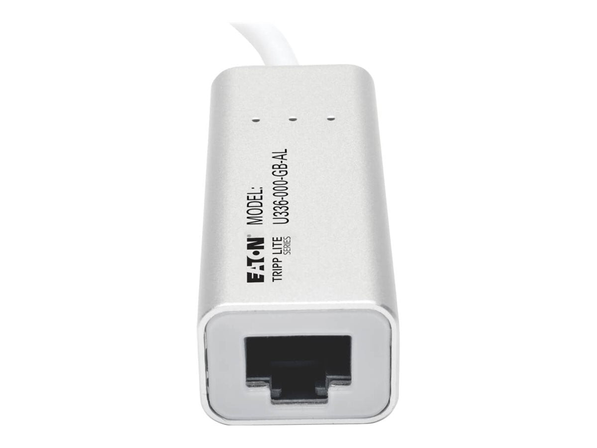 EATON TRIPPLITE USB 3.0 SuperSpeed to Gigabit Ethernet NIC Network Adapter 10/100/1000 Plug and Play Aluminum