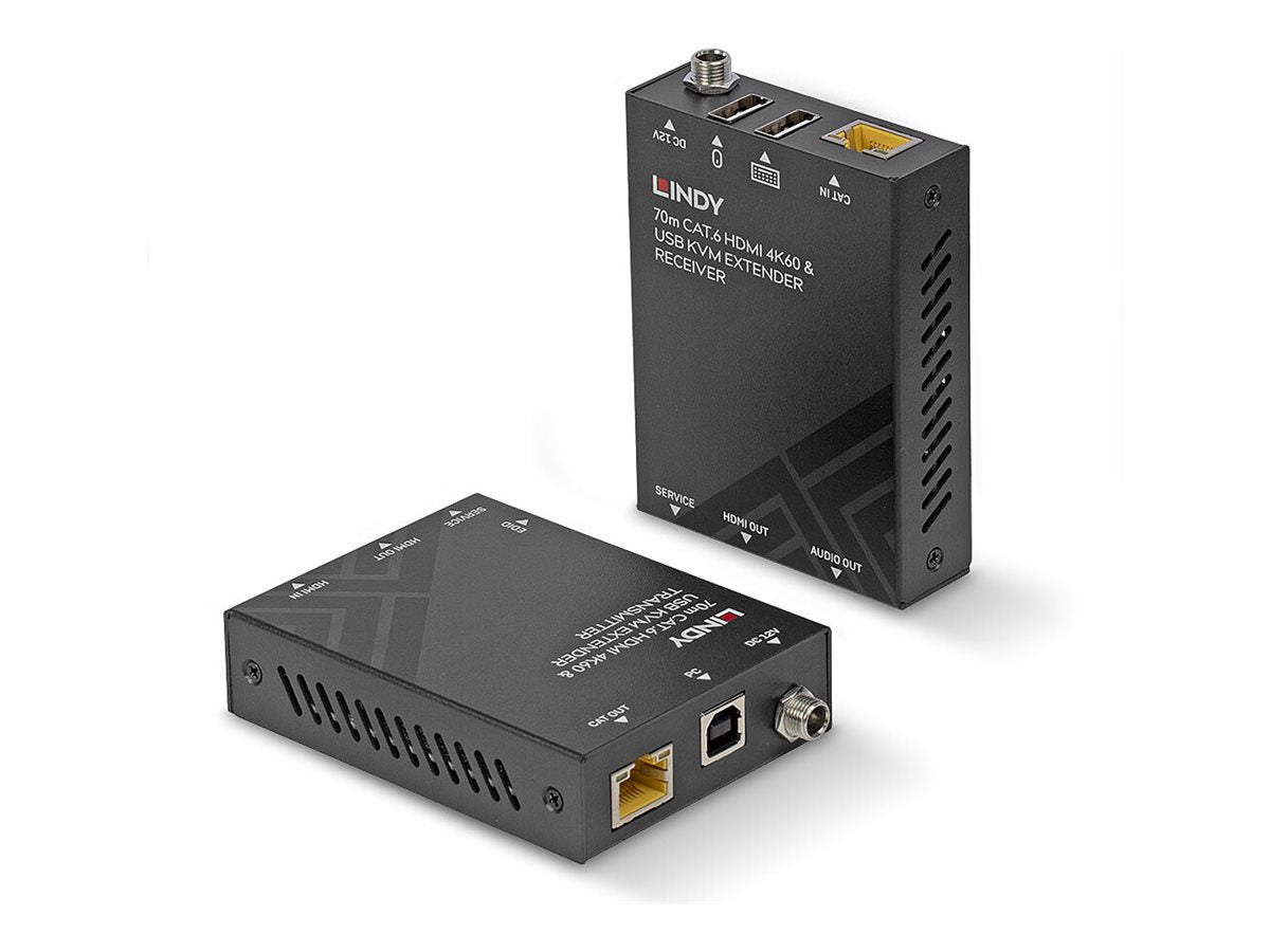 LINDY 70m Cat.6 HDMI 4K60 & USB KVM Extender