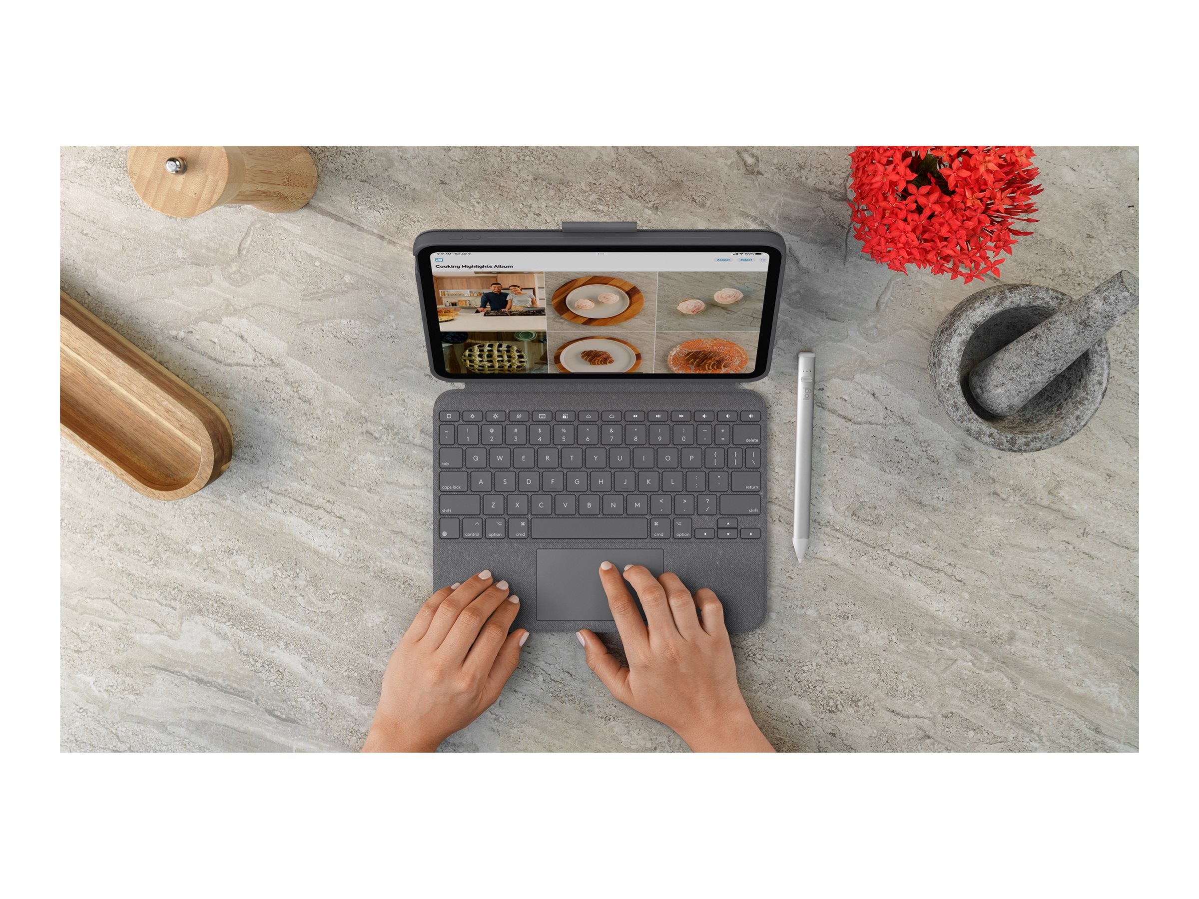 LOGITECH Combo Touch for iPad 10th gen - OXFORD GREY - (FR) - CENTRAL
