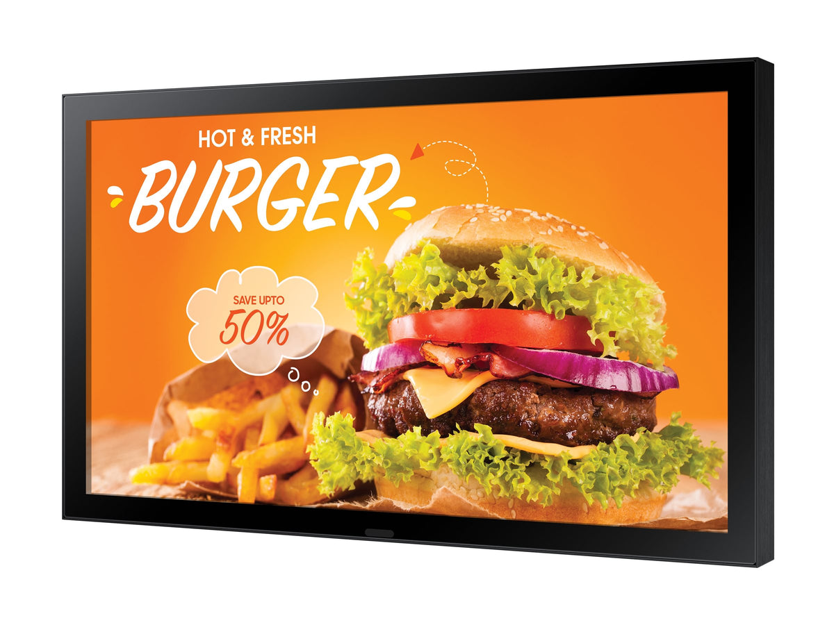SAMSUNG OH24B Outdoor LCD 24p FHD 16:9 IP56 rated display kit with protection glass 1500nits 2xUSB 2.0 RJ45 HDMI