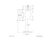 NEOMOUNTS DS42-430BL12 Support de bureau pour écran à poser 23-43p- à visser - pivotant