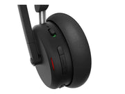 LENOVO 6550 Headset on-ear Bluetooth wireless active noise cancelling USB-C black Certified for Microsoft Teams