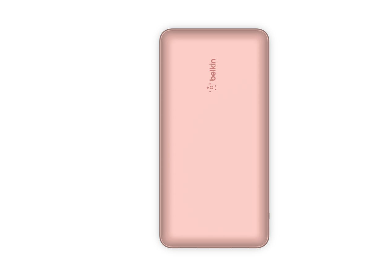 BELKIN Powerbank 20K 15W USB-C cable inclus + 2 USB-A Rose