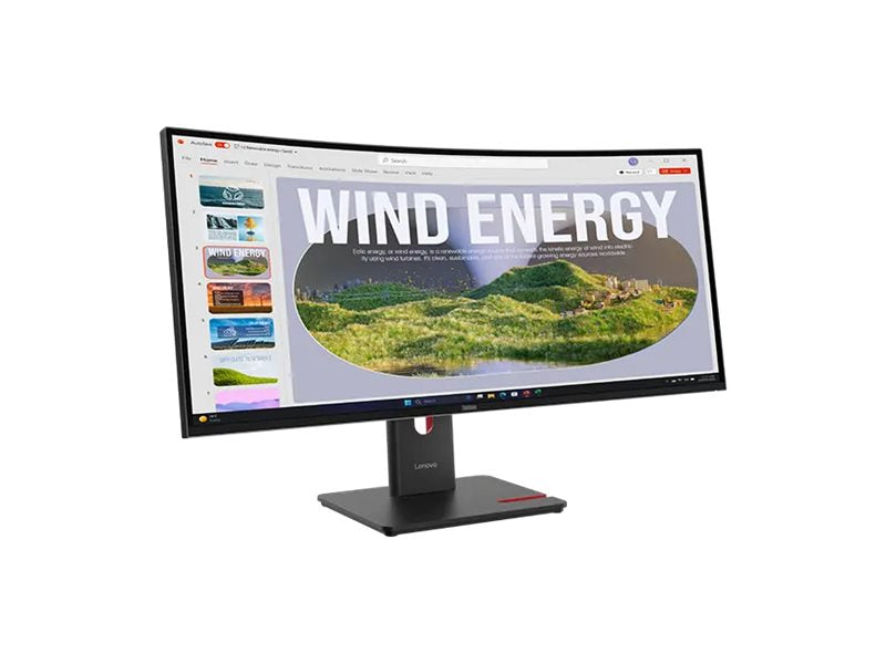 LENOVO ThinkVision T34WD-40 LED Écran curved 34p 3440x1440 UWQHD 120Hz VA 300cd/m2 3000:1 HDR10 4ms HDMI DisplayPort USB-C 3y