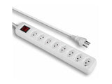 LINDY Mains 8 way gang socket Swiss with on/off Switch 2300W with overvoltage protection